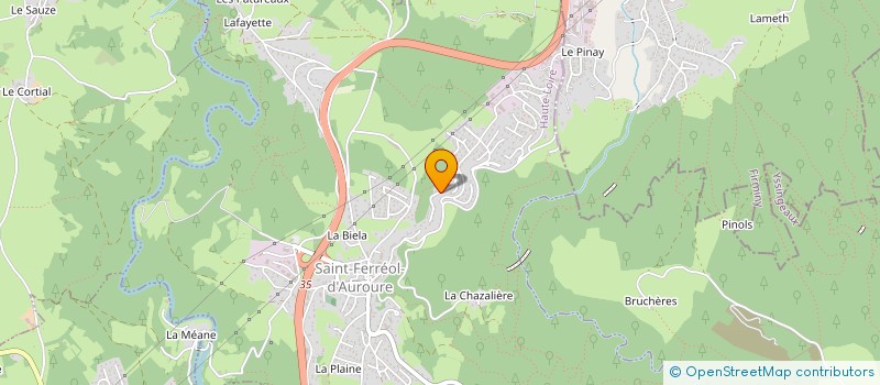 localisation de l'entreprise ADMS INFORMATIQUE  SAINT-FERREOL-D'AUROURE