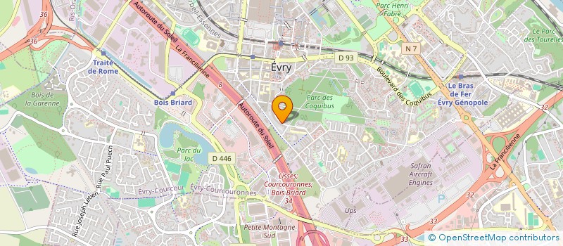 localisation de l'entreprise ADMSI  EVRY-COURCOURONNES