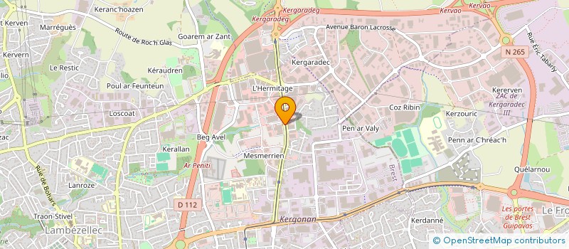 localisation de l'entreprise ADN  BREST