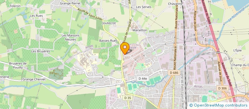 localisation de l'entreprise ADN  GLEIZE