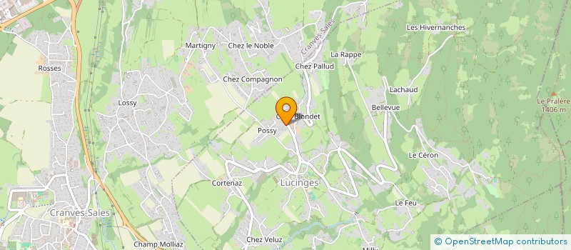 localisation de l'entreprise ADN  LUCINGES