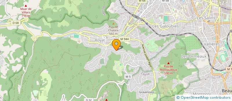 localisation de l'entreprise ADN  ROYAT