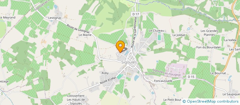 localisation de l'entreprise ADN AGRICOLE à RAZAC-DE-SAUSSIGNAC