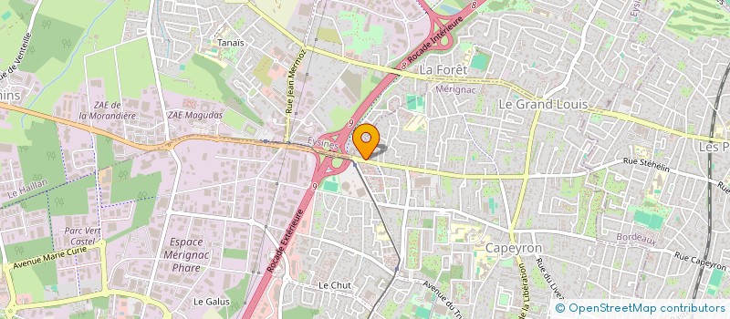 localisation de l'entreprise ADN - ASSISTANCE DETECTION NON DESTRUCTIVE  MERIGNAC