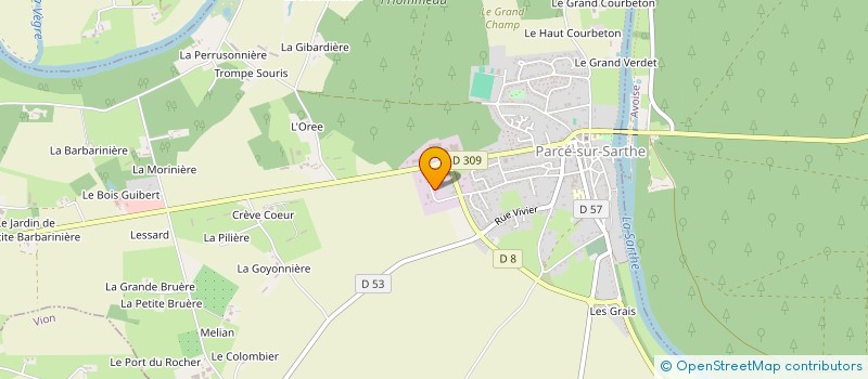 localisation de l'entreprise ADN CONSULTING  PARCE-SUR-SARTHE