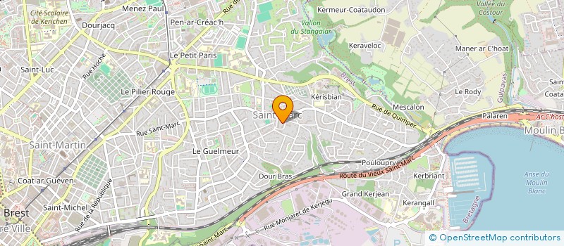 localisation de l'entreprise ADN DISTRI à BREST