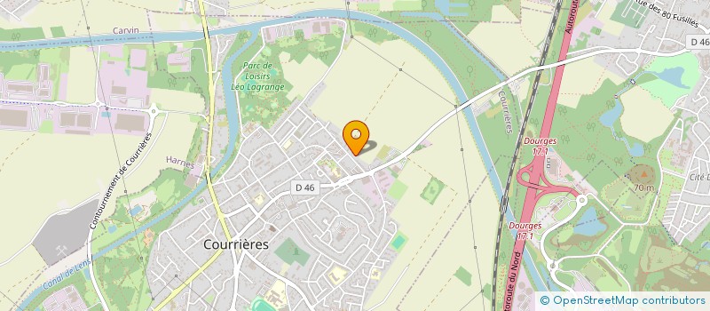 localisation de l'entreprise ADN ELEC à COURRIERES