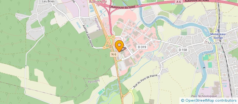 localisation de l'entreprise ADN FOOT INDOOR à MONETEAU