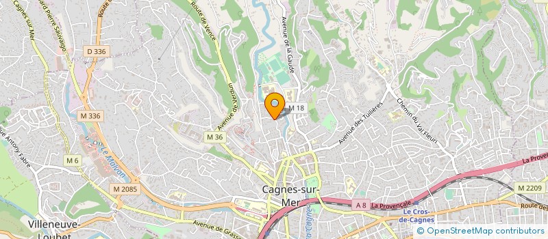 localisation de l'entreprise ADN FORMATION à CAGNES-SUR-MER