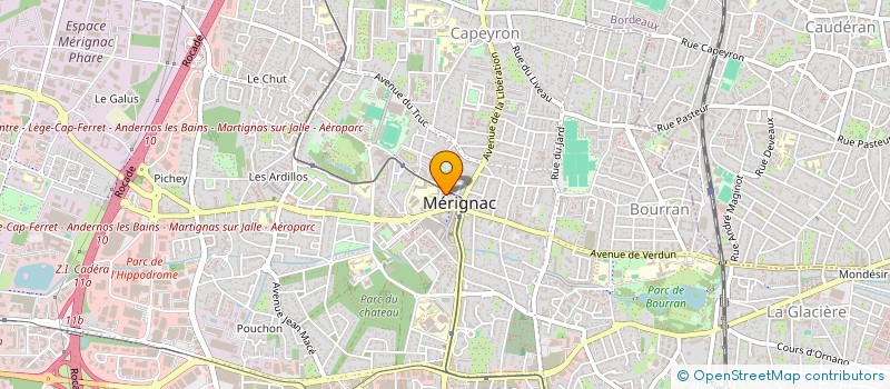 localisation de l'entreprise ADN GEOMETRES EXPERTS à MERIGNAC