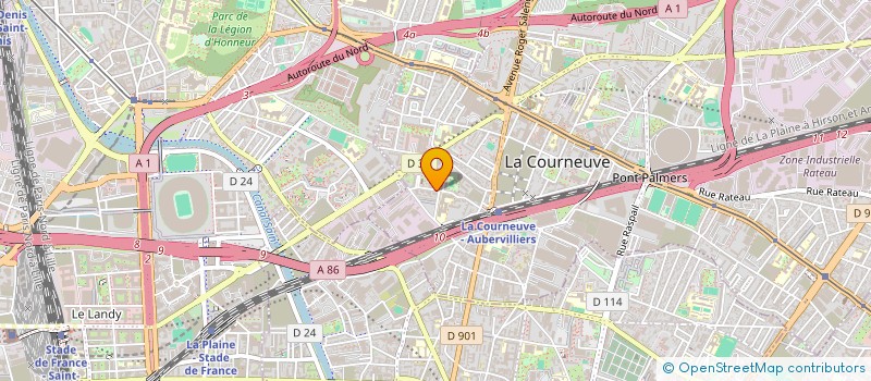 localisation de l'entreprise ADN RENT à LA COURNEUVE