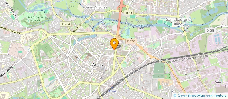 localisation de l'entreprise ADN SOFTWARE à ARRAS