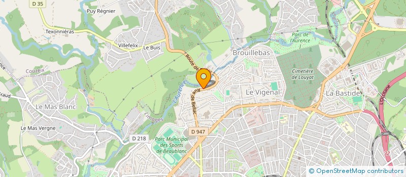 localisation de l'entreprise ADN ST JUNIEN à LIMOGES