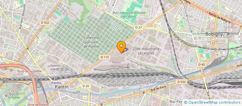 localisation de l'entreprise ADO  PANTIN