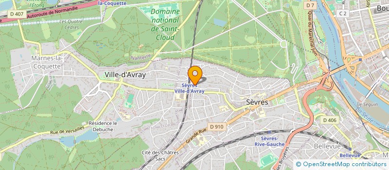 localisation de l'entreprise ADO PUBLICITE à SEVRES
