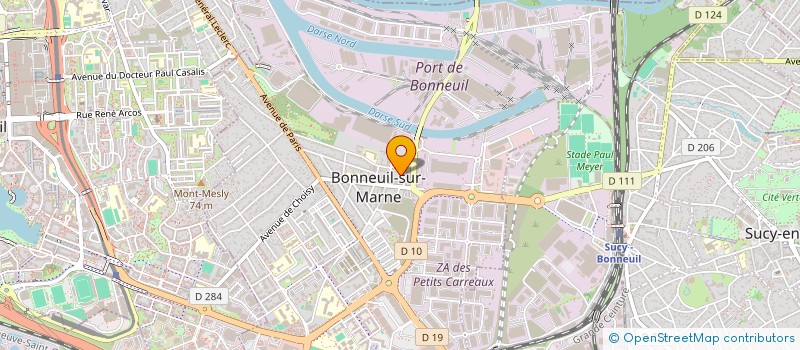 localisation de l'entreprise ADOC EXPRESS à BONNEUIL-SUR-MARNE