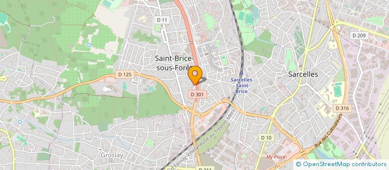 localisation de l'entreprise ADOM'MICILE TRANSPORTS à ST BRICE SOUS FORET
