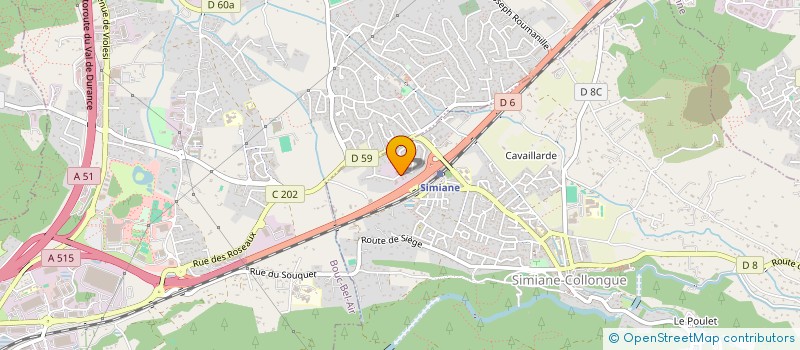 localisation de l'entreprise ADOM'SERVICES  SIMIANE-COLLONGUE