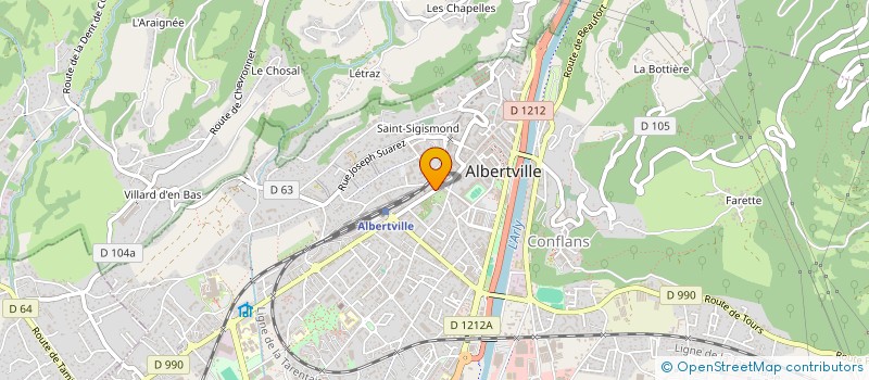 localisation de l'entreprise ADOMICIL SENIORS 73 à ALBERTVILLE