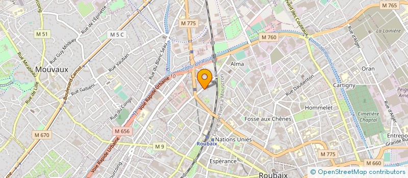 localisation de l'entreprise ADONE à ROUBAIX