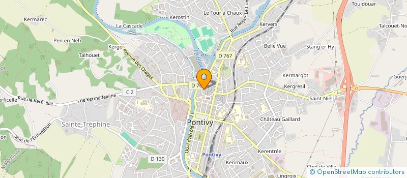 localisation de l'entreprise ADOPAH  PONTIVY