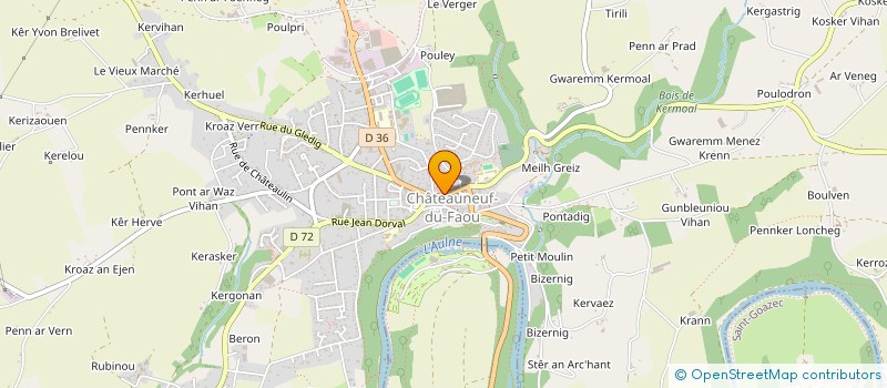 localisation de l'entreprise ADOPTEUNCHAT.ORG à CHATEAUNEUF-DU-FAOU