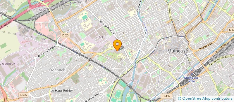 localisation de l'entreprise ADORA & CIE SNC FRANCO ROUMAINE  MULHOUSE