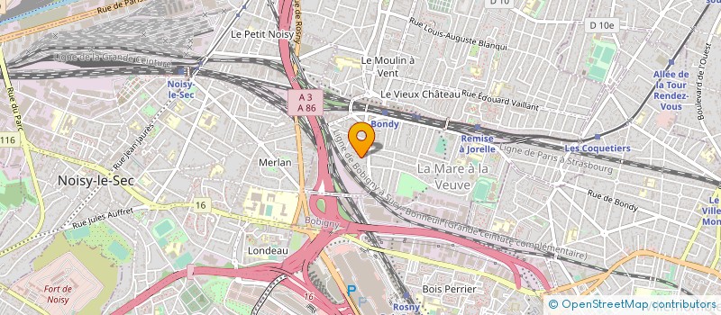 localisation de l'entreprise ADOS DU MONDE LES JEUNES DU 9.3 SOLIDAIRES  BONDY