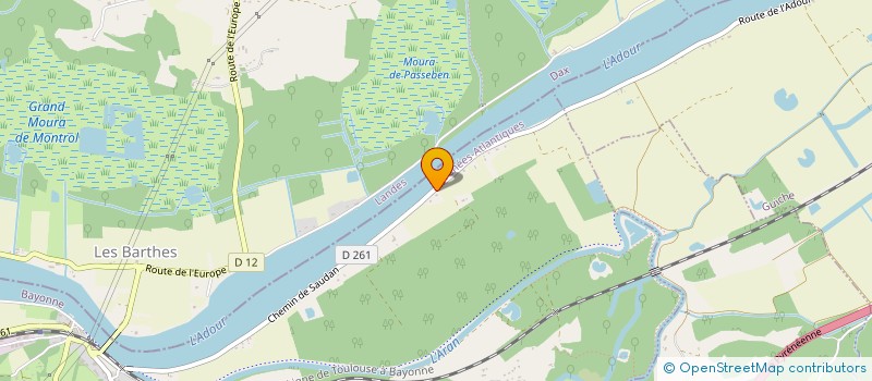 localisation de l'entreprise ADOUR  URT