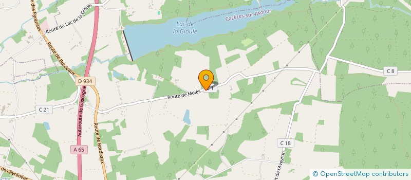 localisation de l'entreprise ADOUR ABATTAGE BOIS à CAZERES-SUR-L'ADOUR