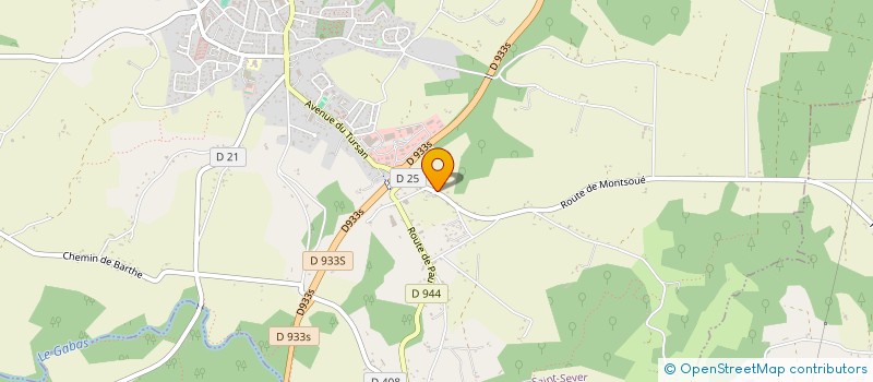 localisation de l'entreprise ADOUR AUTO CONTROLE à SAINT-SEVER
