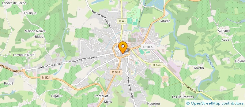localisation de l'entreprise ADOUR CONCEPT NEGOCE  EAUZE