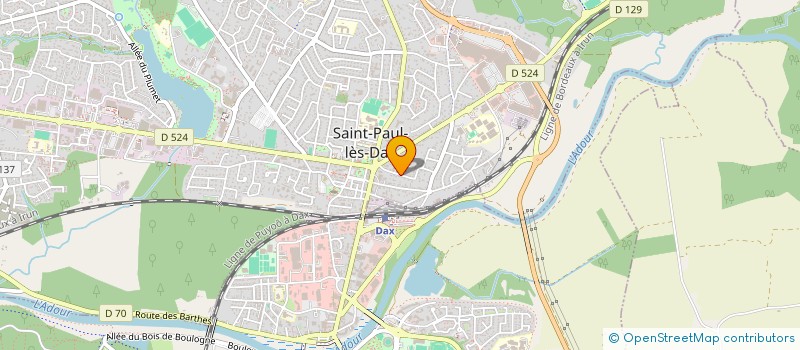 localisation de l'entreprise ADOUR DIRECT DISTRIBUT PEINT DUFOUR à SAINT-PAUL-LES-DAX