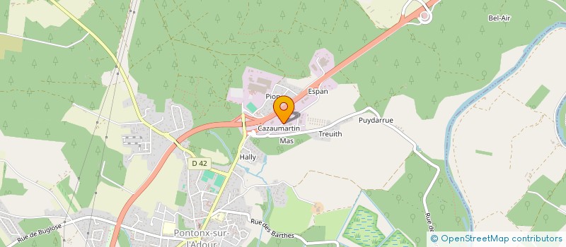 localisation de l'entreprise ADOUR REPARATIONS AUTOMOBILES  PONTONX-SUR-L'ADOUR