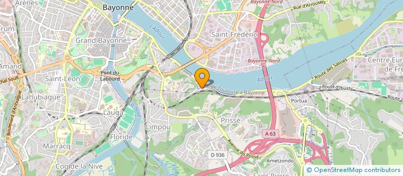 localisation de l'entreprise ADOUR TRIATHLON à BAYONNE