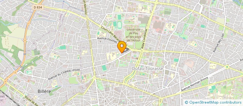 localisation de l'entreprise ADOURLAND à PAU