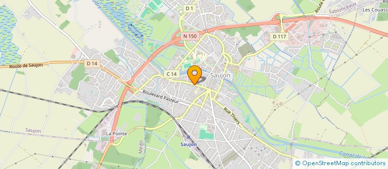 localisation de l'entreprise ADOUSTAR SARL à SAUJON