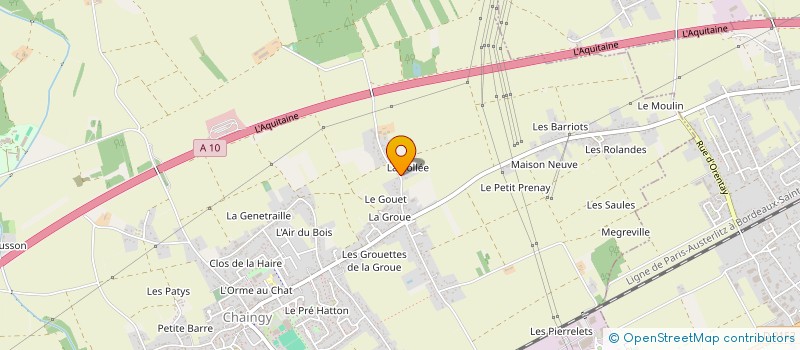 localisation de l'entreprise ADP à CHAINGY