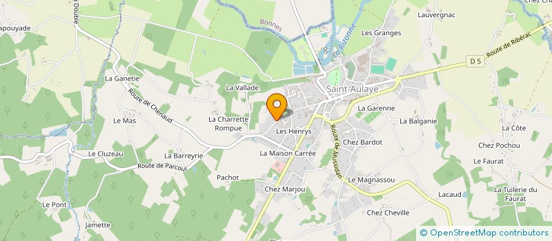 localisation de l'entreprise ADP AGENCEMENT DU PERIGORD  SAINT AULAYE-PUYMANGOU