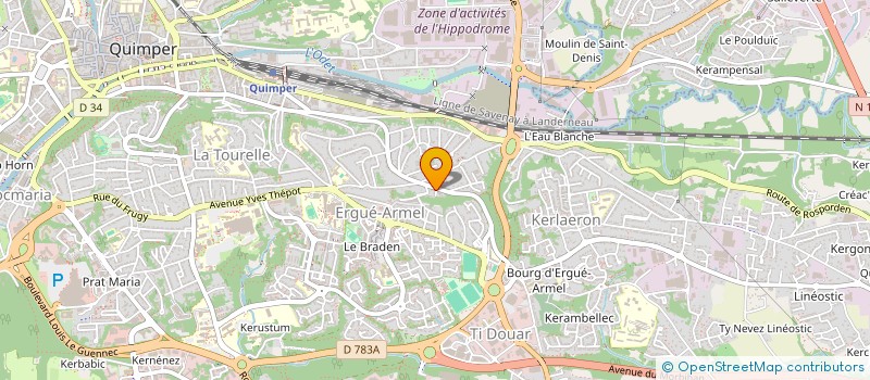 localisation de l'entreprise ADP DISTRI à QUIMPER