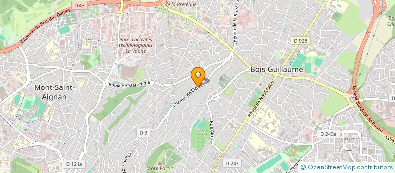 localisation de l'entreprise ADP IMMOBILIER à BOIS-GUILLAUME
