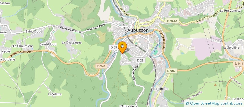 localisation de l'entreprise ADPC à AUBUSSON