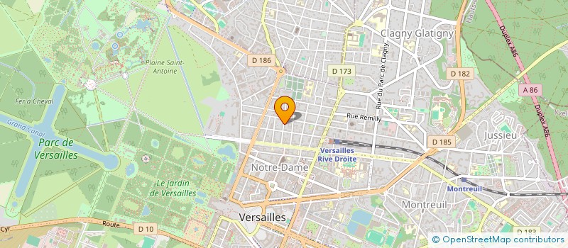 localisation de l'entreprise ADPEDA à VERSAILLES