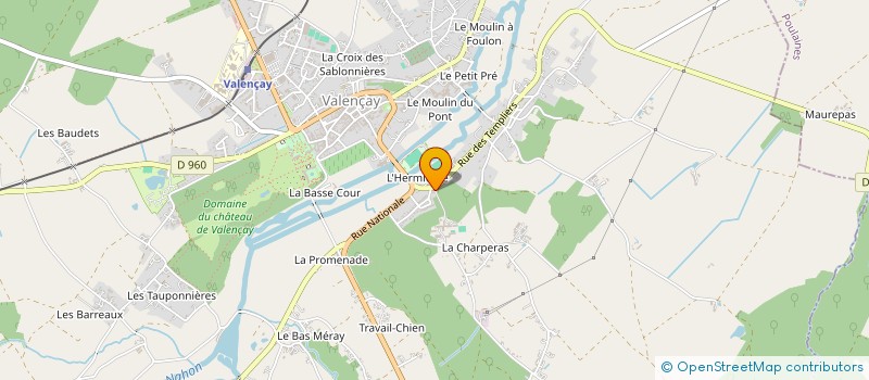 localisation de l'entreprise ADPEP 36 à VALENCAY