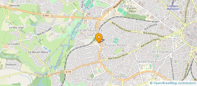localisation de l'entreprise ADPH 87 à LIMOGES