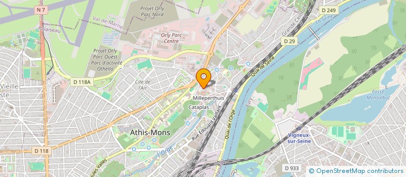 localisation de l'entreprise ADPROGEO à ATHIS-MONS