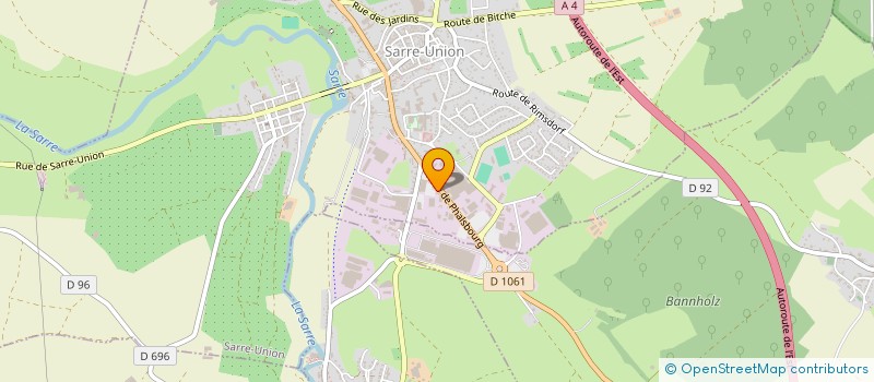 localisation de l'entreprise ADR67  SARRE-UNION