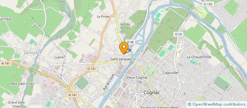 localisation de l'entreprise ADRACAN à COGNAC