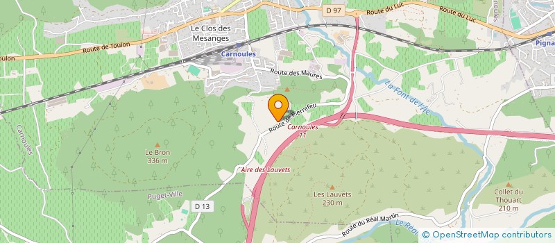 localisation de l'entreprise ADRASEC 83 à CARNOULES