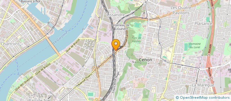 localisation de l'entreprise ADRC à CENON